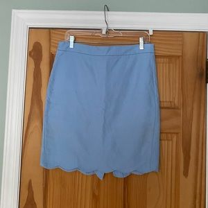 J Crew scalloped Hem high waisted skirt